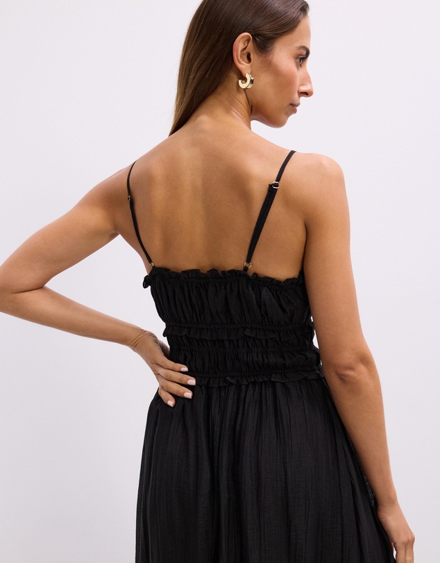 The Fated - Lila Shirred Maxi Dress
