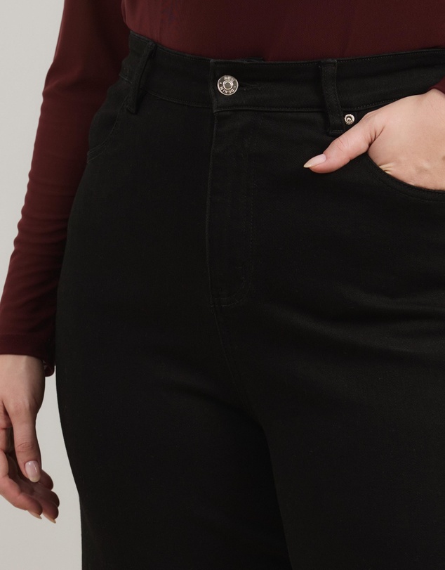 Atmos&Here Curvy - Betty High Waist Wide Leg Stretch Jeans