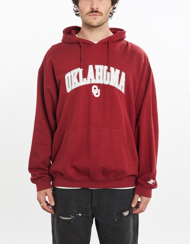 Vintage by The Real Deal - Pre Loved - Vintage Starter NCAA Oklahoma Sooners Hooded Sweatshirt