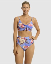 Sea Level Australia - Blue Hawaii High Waist Gathered Side Pant
