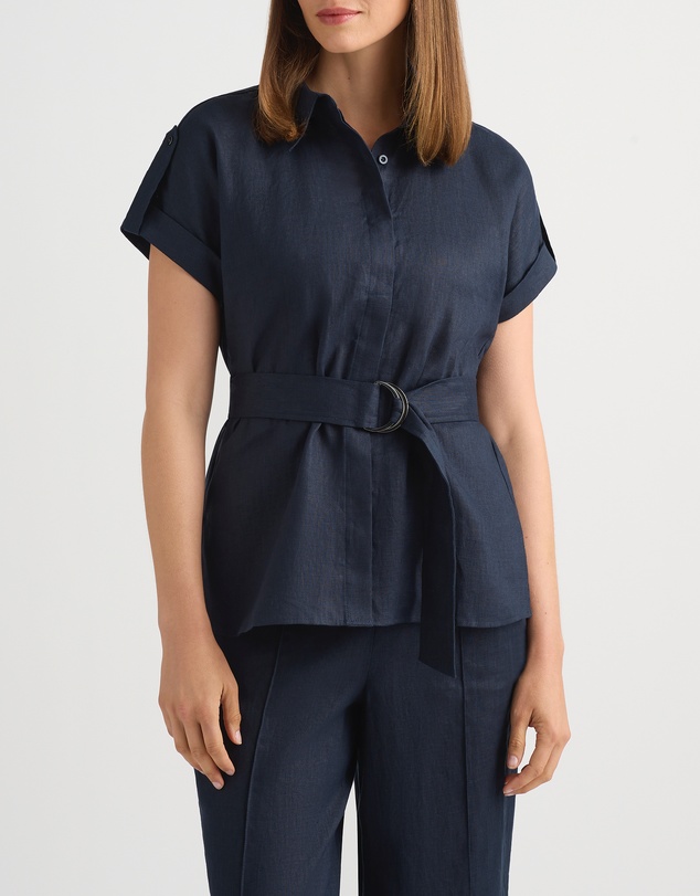 David Lawrence - Imogen Linen Belted Shirt