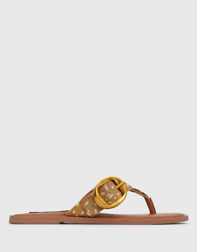 Betts - Rhodes Leather Buckle Thong Sandals
