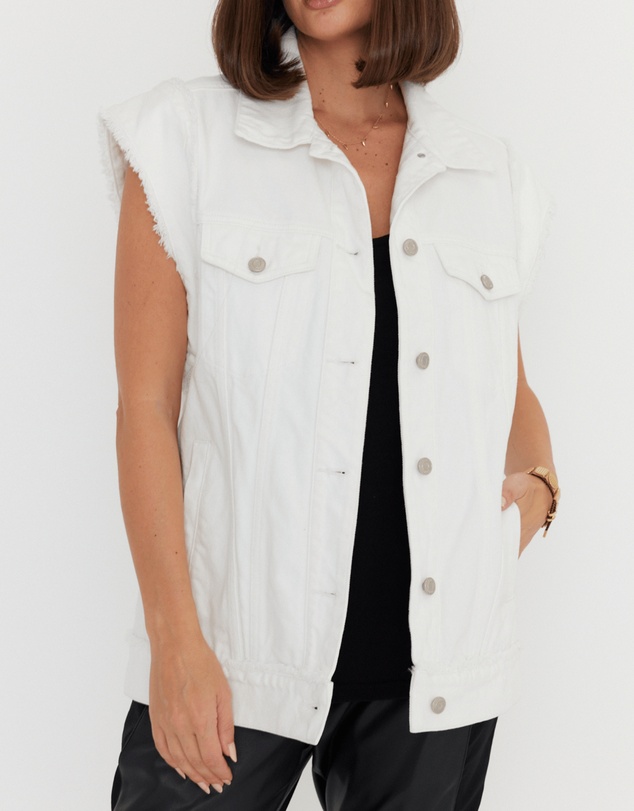 ALEXANDRA - Kozet Vest White Denim