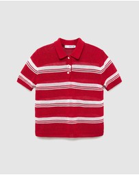 M.N.G - Short-Sleeved Polo-Neck Sweater
