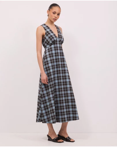Calli - Lola Check Maxi Dress