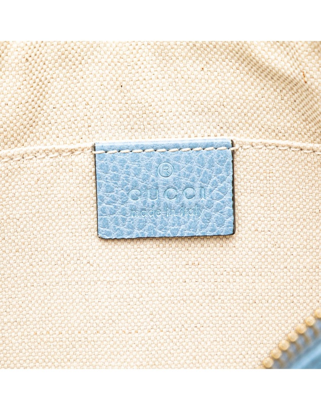 Pre-Loved by Azura Reborn - Pre-Loved gucci Textured Leather Pouch with Zip Closure for Accessories Storage and Organization