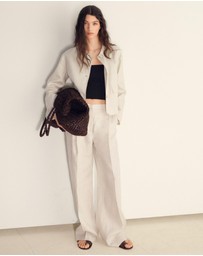 M.N.G - Leo Pleated Linen Trousers