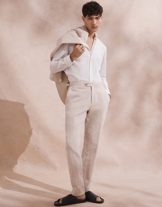 SABA - Elias Linen Cotton Regular Side Adjuster Pant