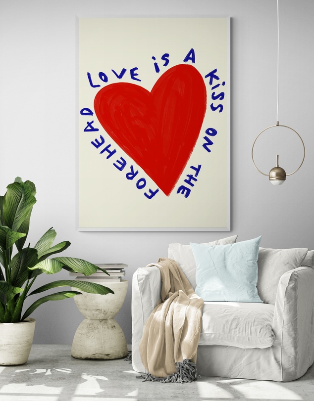 Inka Arthouse - Love Is A Kiss by Byalmaklub Art Print