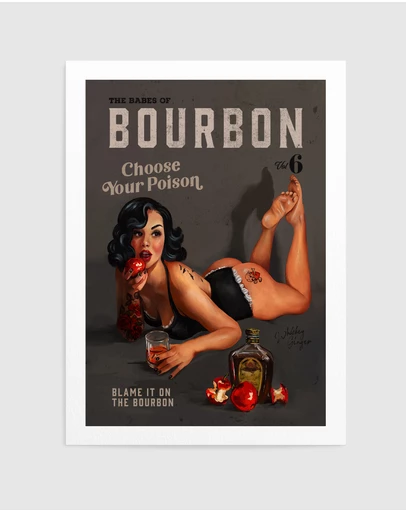 Olive et Oriel - Babes Of Bourbon Vol 6 Choose Your Poison Sexy Pinup by The Whiskey Ginger Art Print