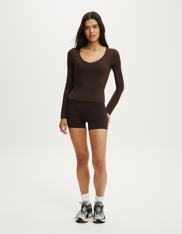 Cotton On Body Active - Ultra Soft Scoop Neck Long Sleeve Top