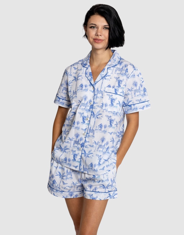 Sant And Abel - Women's Skydog Blue Short PJ Set