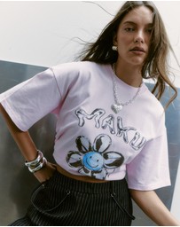 MAKU - Smiley Flower Oversized Tee
