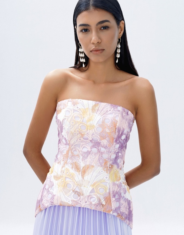 JUSTIN TONG - Cascade Pleated Gown