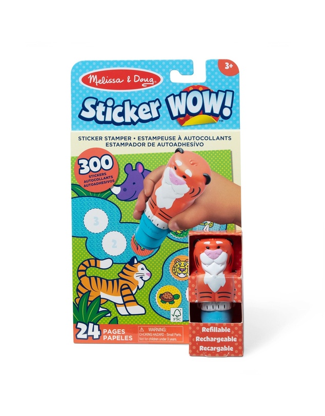 Melissa and Doug - Sticker Wow Sticker Stamper And Activity Pad Tiger