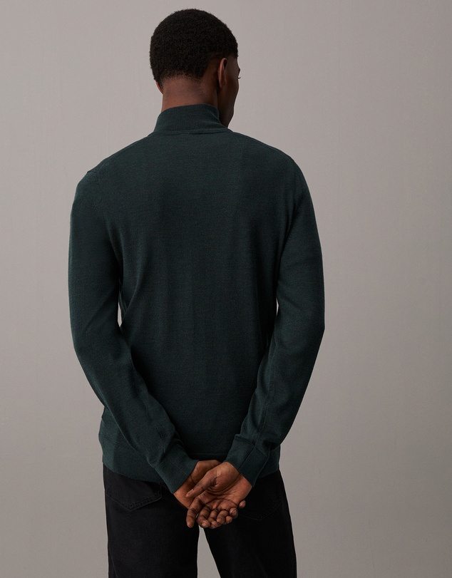 Calvin Klein - Wool Zip Neck Sweater