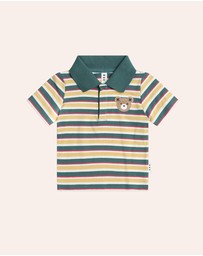 Huxbaby - Hux Stripe Polo Tee - Babies-Kids
