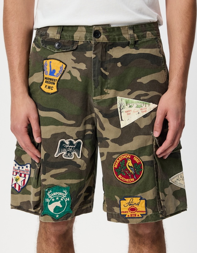 Found - Camo Patchwork Cargo Shorts