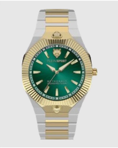 Plein Sport - Plein Metronaut 42mm Green Dial and Two-tone Gold Bracelet