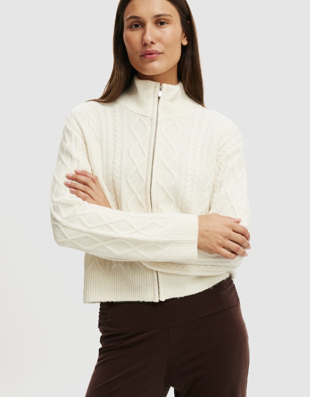 Cotton On - Double Zip Cable Bomber