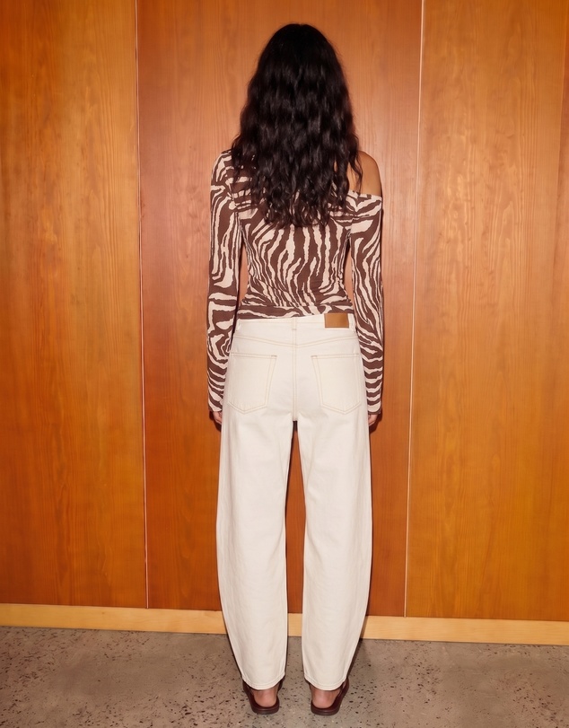 Atmos&Here - Mylie Bias Cut Zebra Print Top