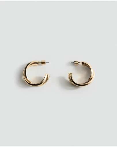 M.N.G - Interlinked Hoop Earrings