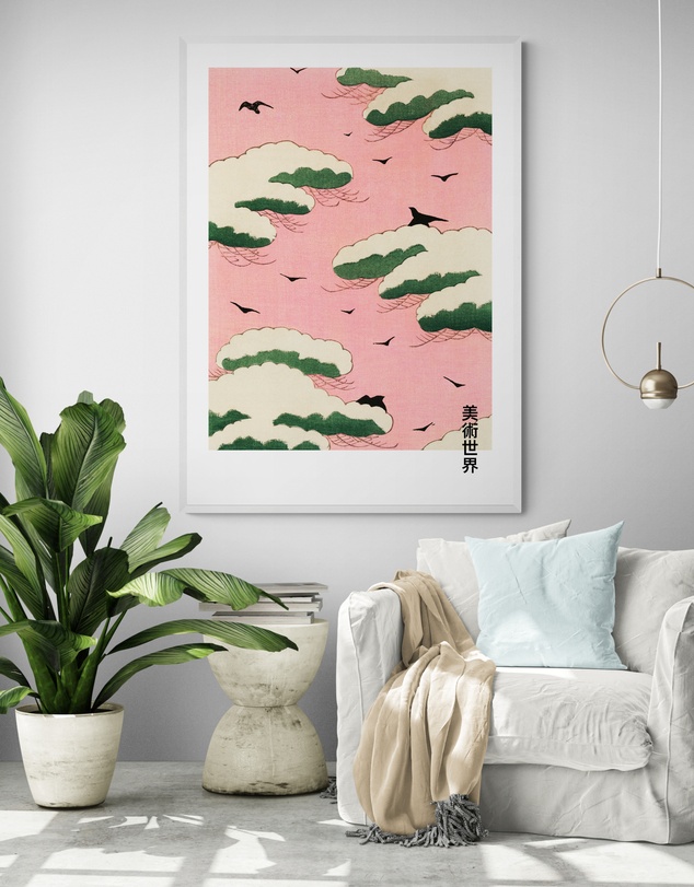 Inka Arthouse - Pink Clouds Japanese Art Print