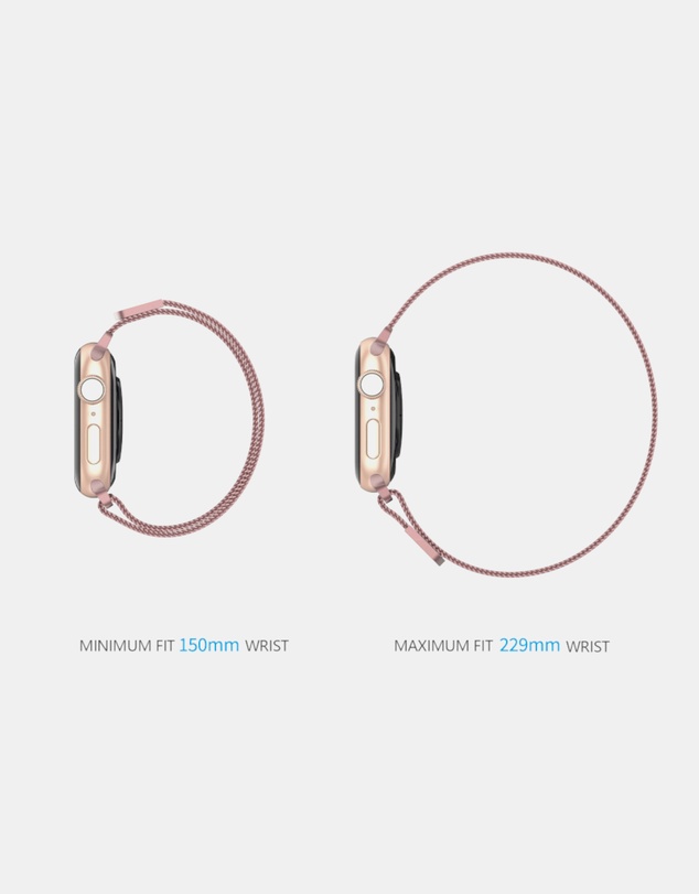 Friendie - Stainless Steel Woven Mesh Loop Band - The Melbourne - Apple Watch Compatible