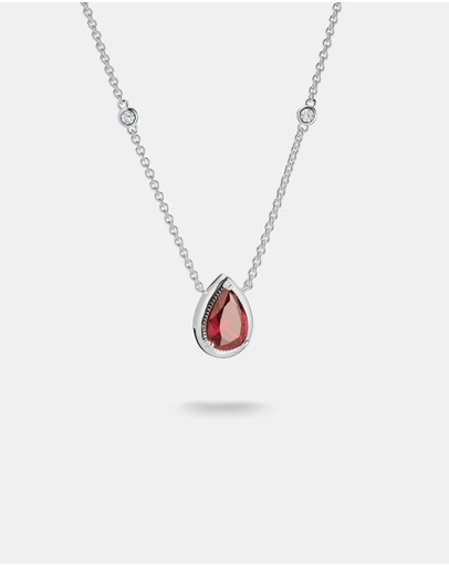 THOMAS SABO - THOMAS SABO Necklace with Red Teardrop Stone Silver