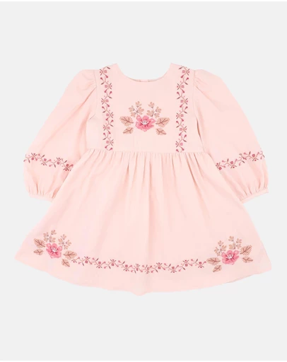 Fox & Finch - Wild Garden Embroidered Dress - Kids