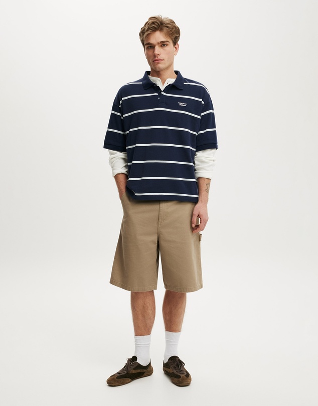 Cotton On - Box Fit Short Sleeve Polo