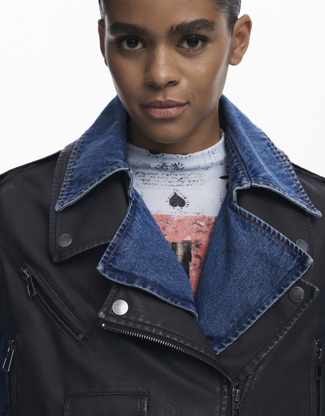 Desigual - Detachable denim trench coat
