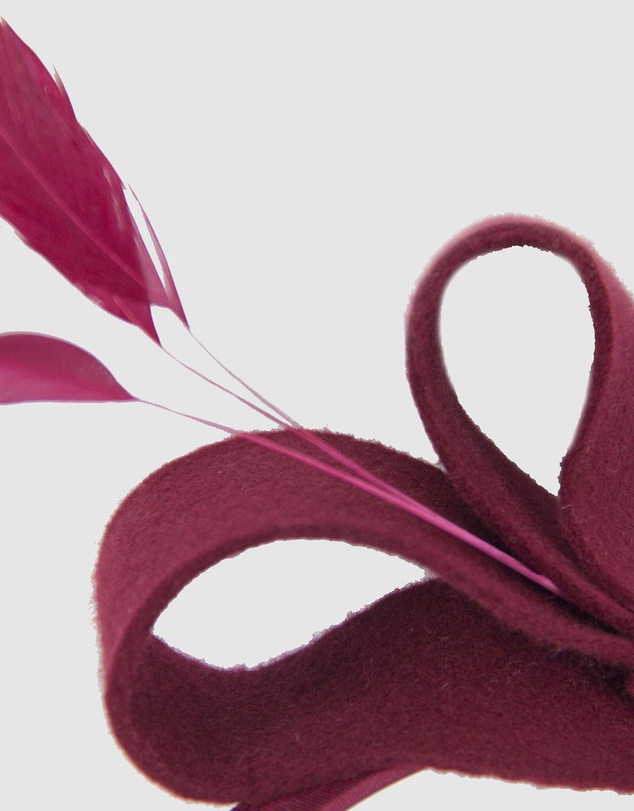Max Alexander - Felt Burgundy Bow Fascinator