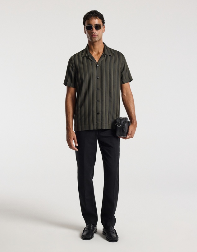 Calibre - Jacquard Stripe Shirt Khaki