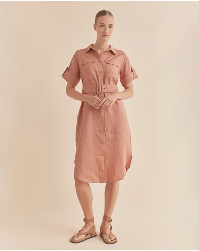 Amelius - Provence Linen Shirt Dress