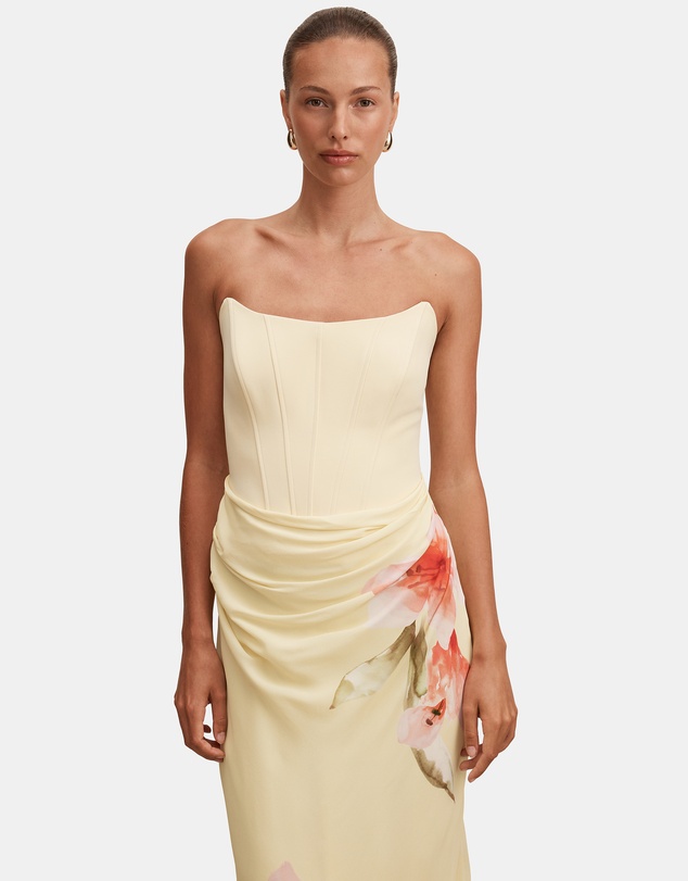 Forever New - Isra Printed Strapless Maxi Dress