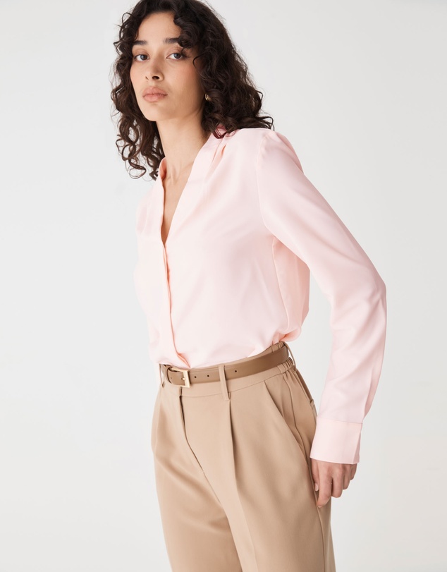 Forcast - Claudia Pleat Neck Blouse