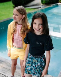 Like FLO - Leaf Print Ruffle Skirt - Kids-Teens
