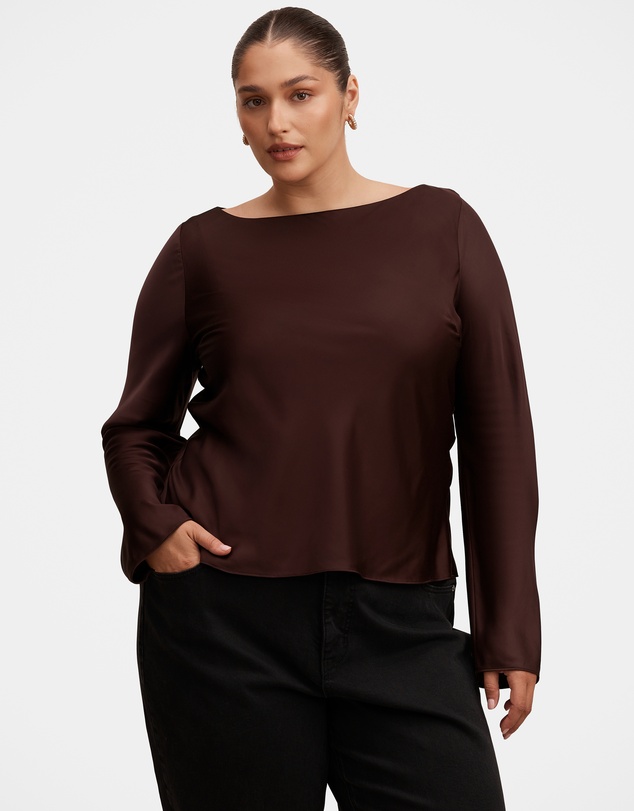Forever New Curve - Rae Curve Boatneck Blouse