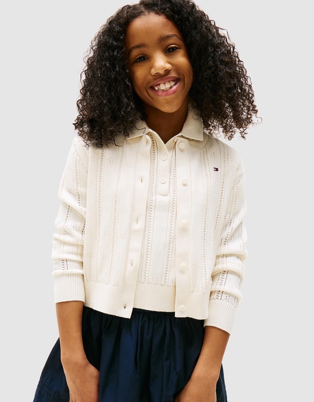 Tommy Hilfiger - Pointelle Relaxed Cardigan - Kids