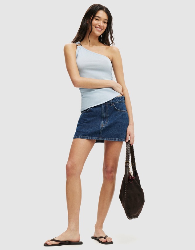 Cotton On - Asymmetric One Shoulder Knit Tank