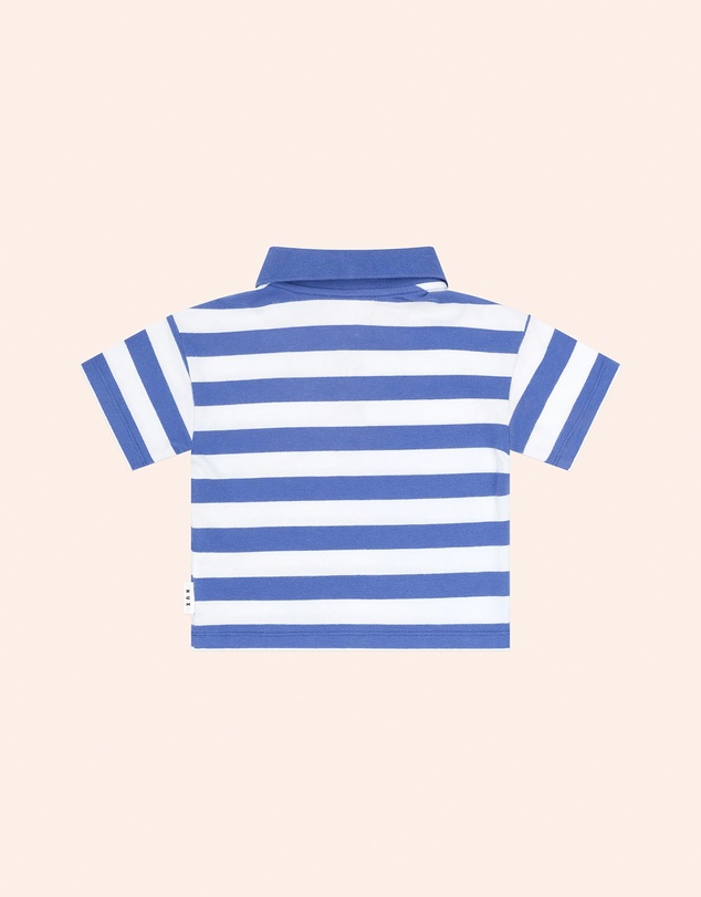 Huxbaby - Paradiso Blue Stripe Polo - ICONIC EXCLUSIVE - Babies-Kids