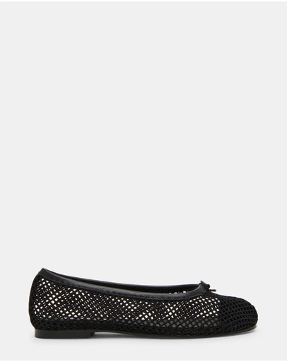 Steve Madden - Calico-Mesh Black Flats