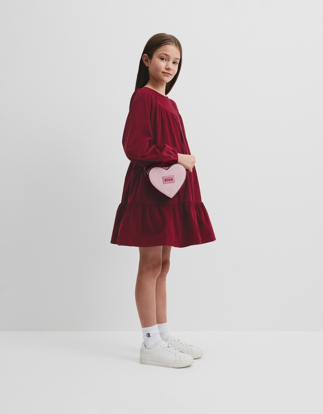 red dress country road Country Road Pattern Knit Midi Dress in Cherry