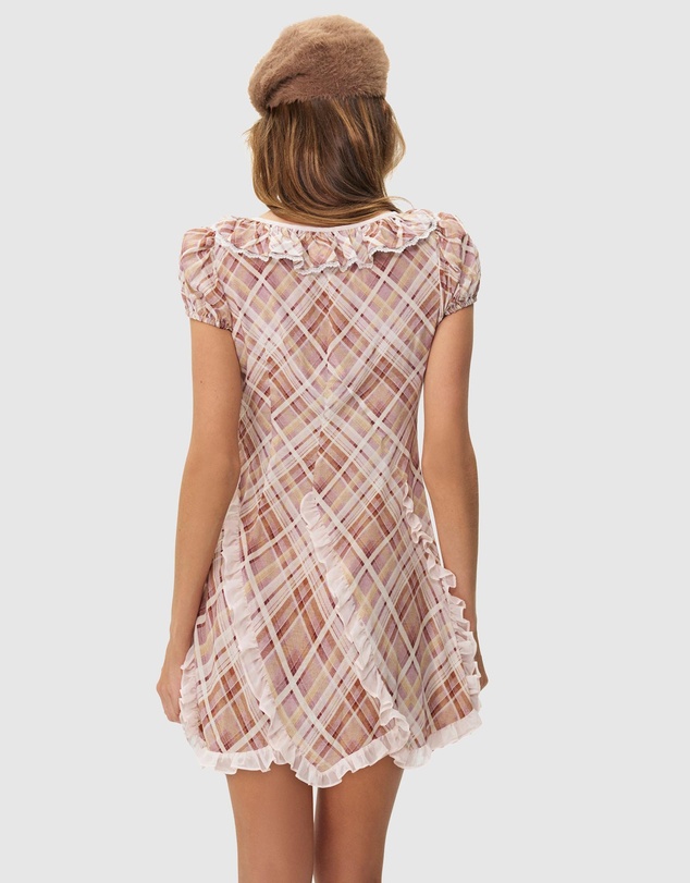 For Love & Lemons - Poet Plaid Mini Dress