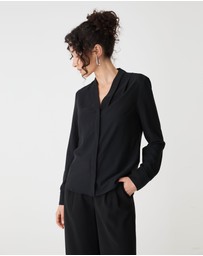 Forcast - Claudia Pleat Neck Blouse