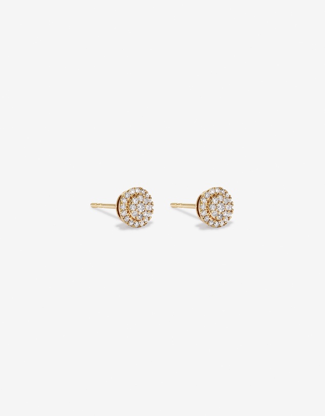 Michael Hill - 0.25 Carat TW Diamond Round Cluster Stud Earrings in 10kt Yellow Gold