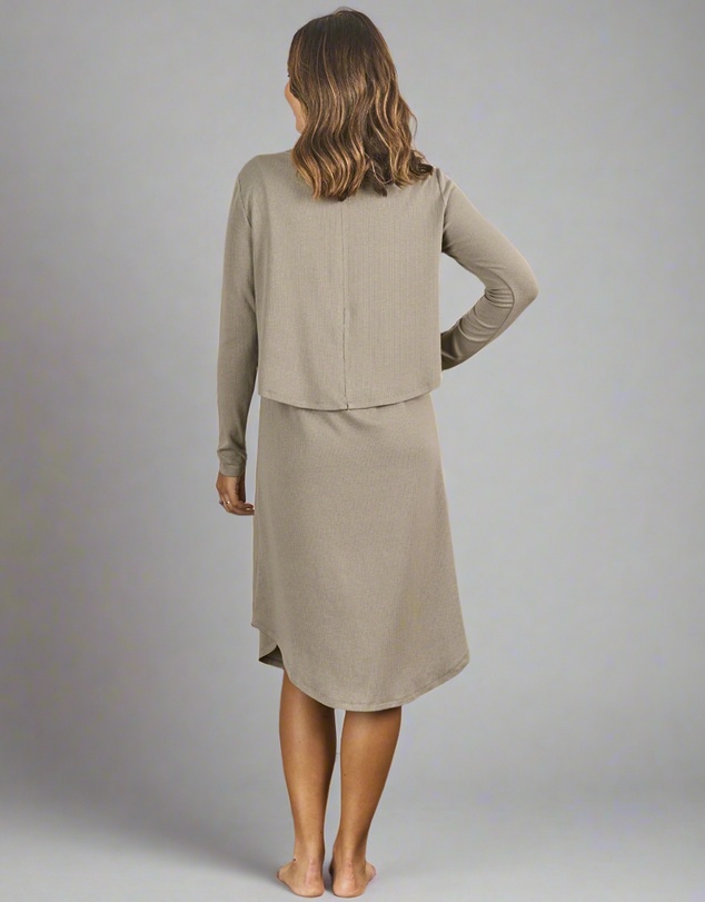 Angel Maternity - 2 Piece Set - Maternity Loungewear/ Sleepwear Set - Sage