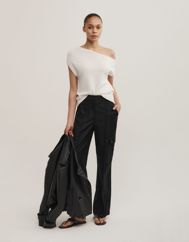Witchery - Asymmetric Short Sleeve Slouch Knit