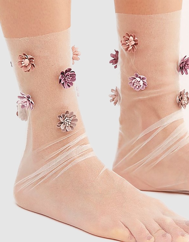 High Heel Jungle - Never Settle Petal Tulle Sock